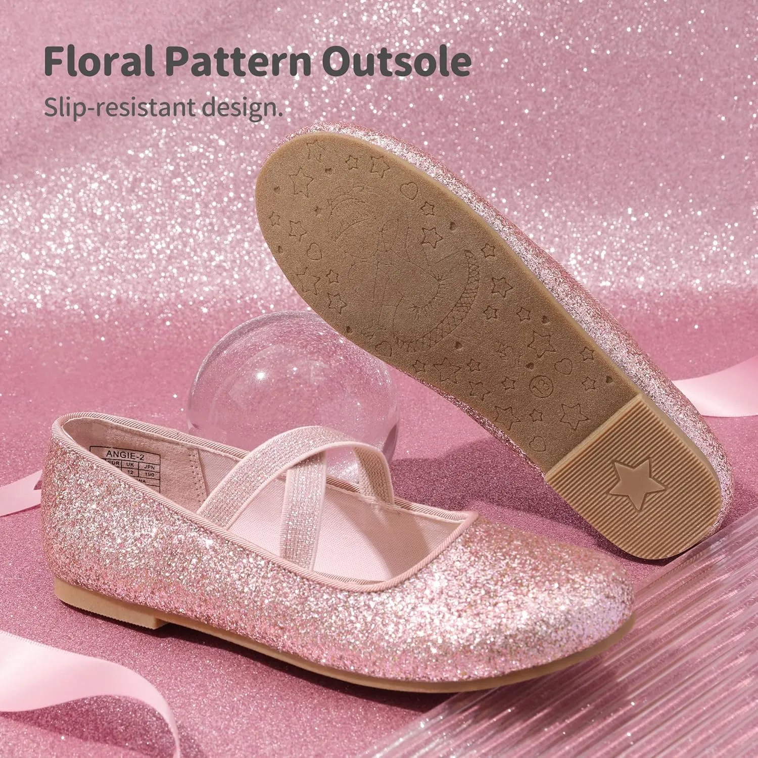 DREAM PAIRS Girls Ballerina Dress Shoes Mary Jane Flats