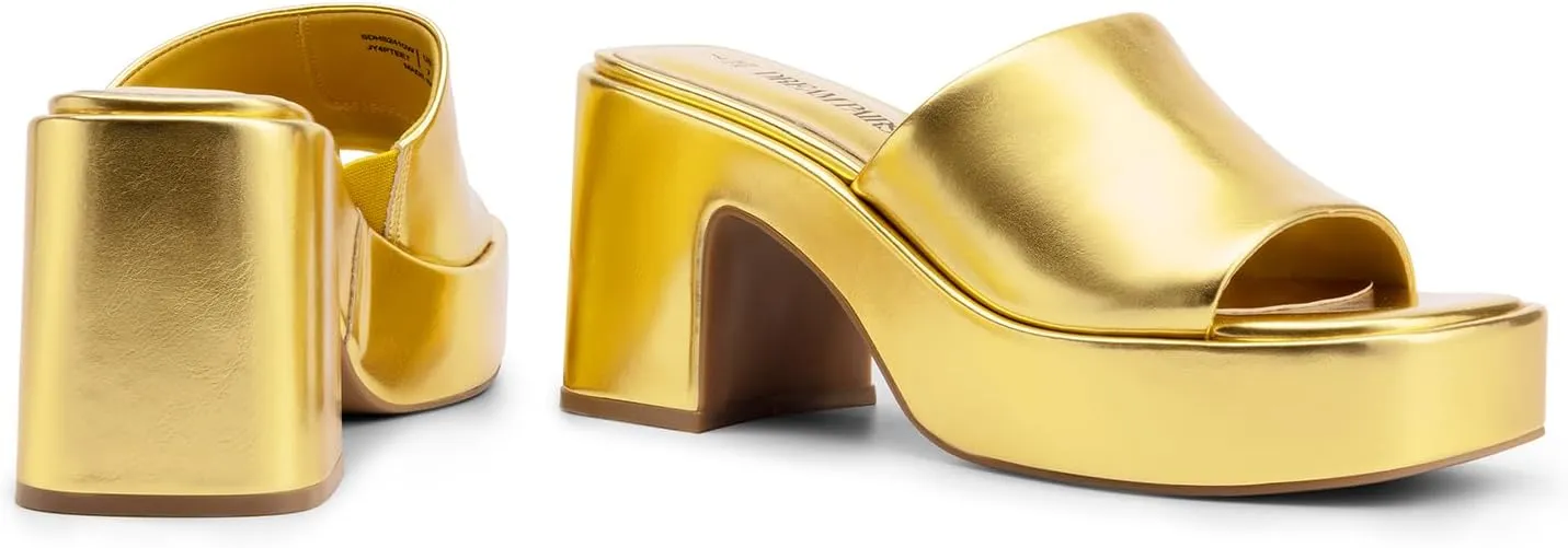 DREAM PAIRS High Chunky Platform Heels for Women Fashion Comfort Slip on Square Open Toe Block Heel Sandals