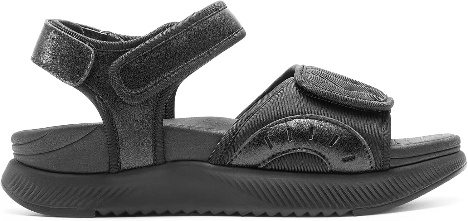 DREAM PAIRS Walking Sandals Women Arch Support Platform Sandals Comfortable Open Toe Hiking Summer Shoes Lightweight Outdoor Athletic Sport Water Sandals