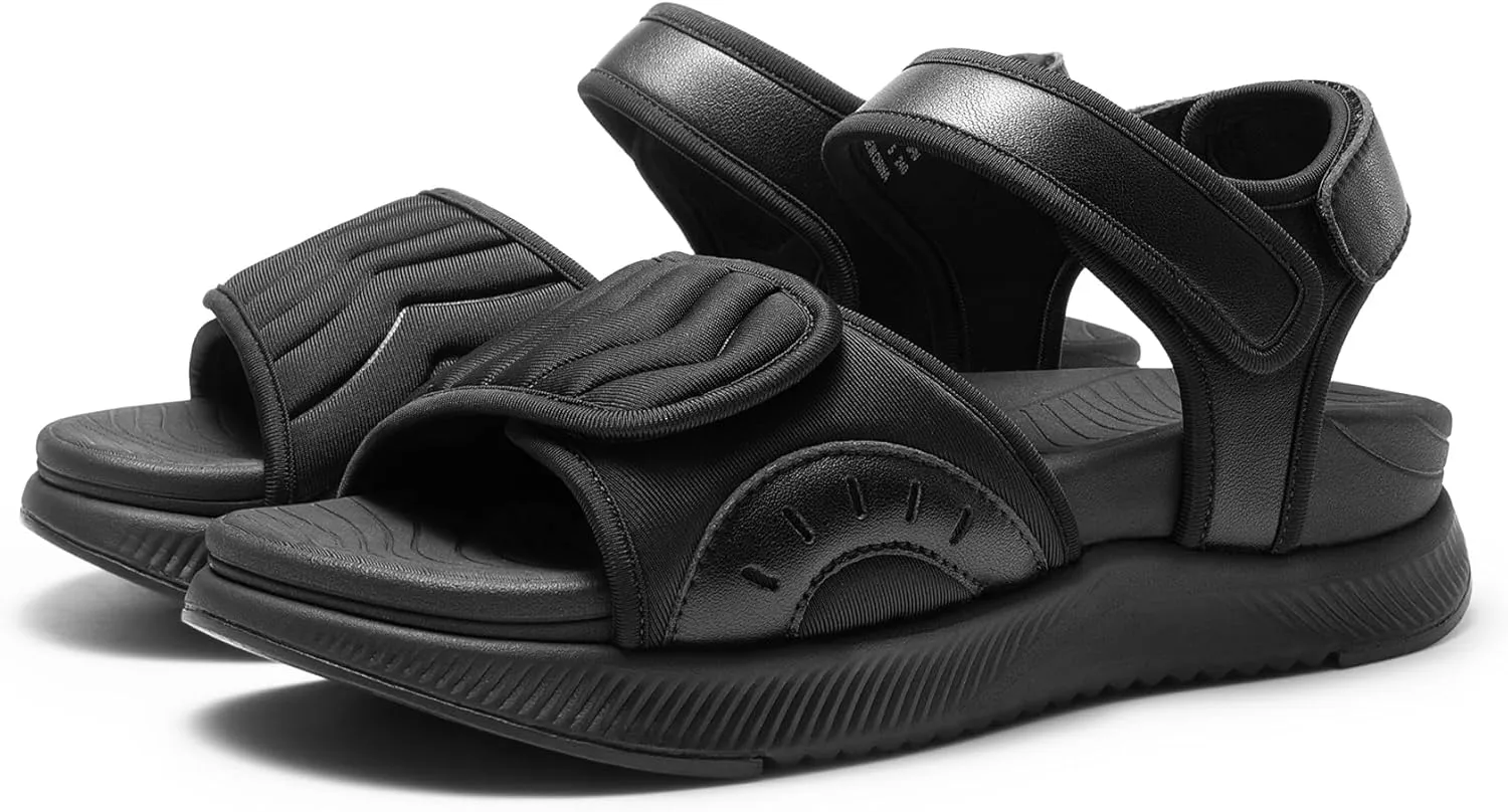 DREAM PAIRS Walking Sandals Women Arch Support Platform Sandals Comfortable Open Toe Hiking Summer Shoes Lightweight Outdoor Athletic Sport Water Sandals
