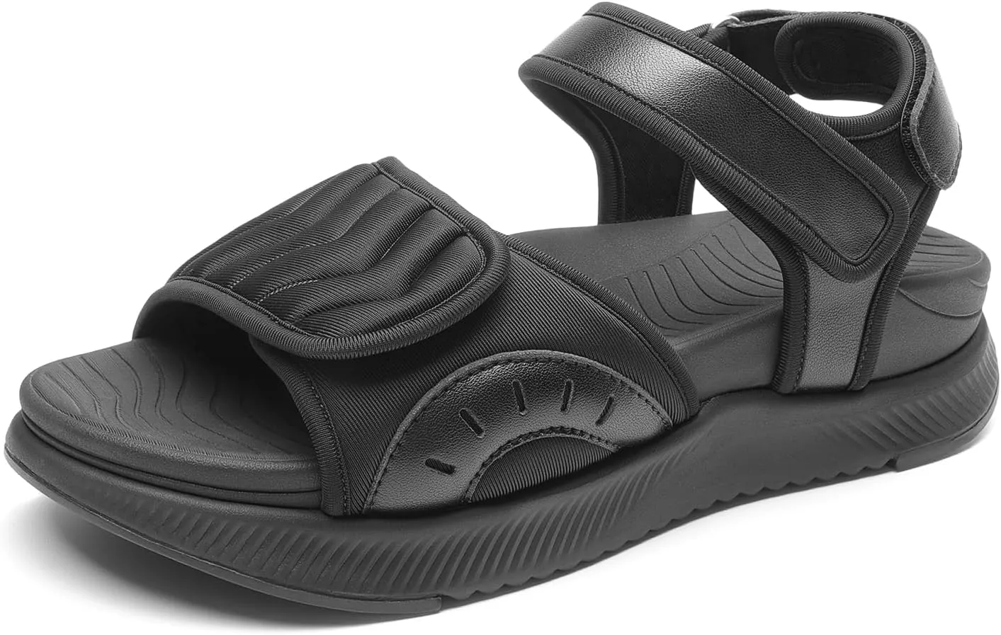 DREAM PAIRS Walking Sandals Women Arch Support Platform Sandals Comfortable Open Toe Hiking Summer Shoes Lightweight Outdoor Athletic Sport Water Sandals