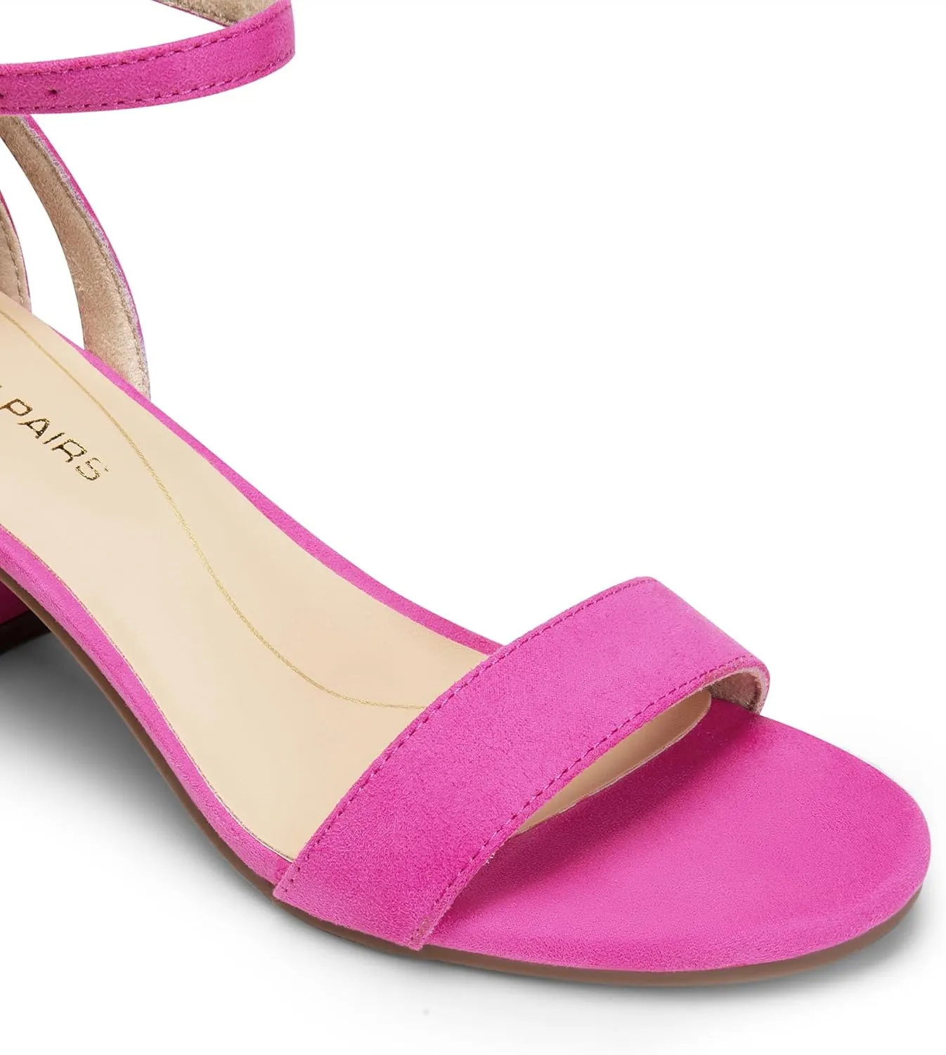 DREAM PAIRS Women's Chunky Low Heels Open Round Toe Ankle Strap Block Heels Party Dress Wedding Sandals