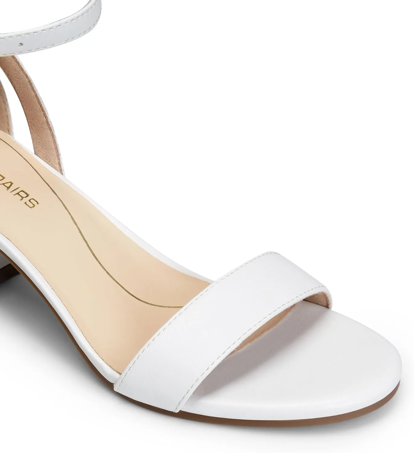 DREAM PAIRS Women's Chunky Low Heels Open Round Toe Ankle Strap Block Heels Party Dress Wedding Sandals