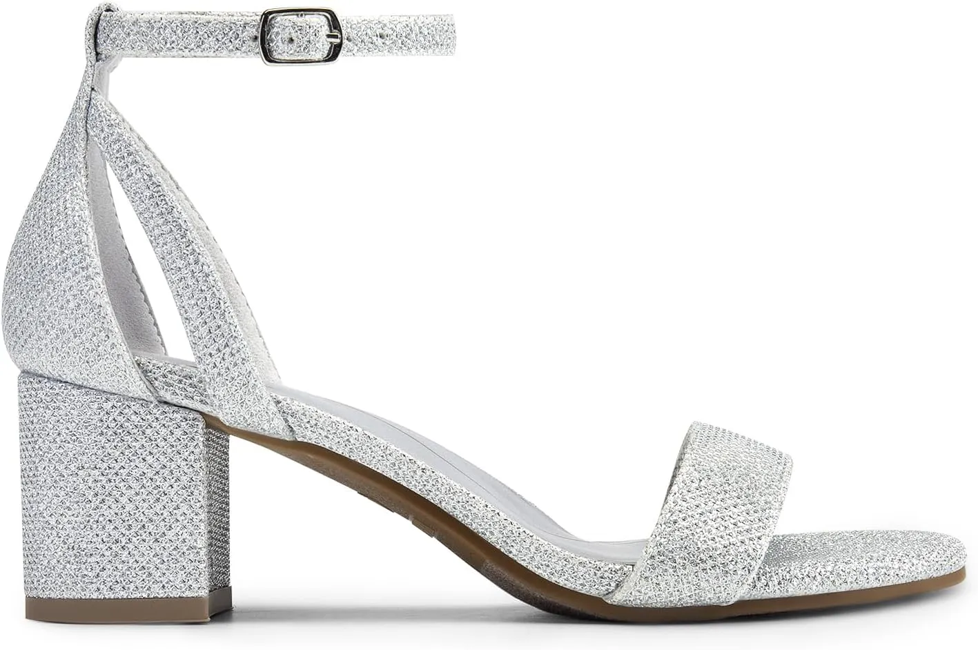 DREAM PAIRS Women's Chunky Low Heels Open Round Toe Ankle Strap Block Heels Party Dress Wedding Sandals