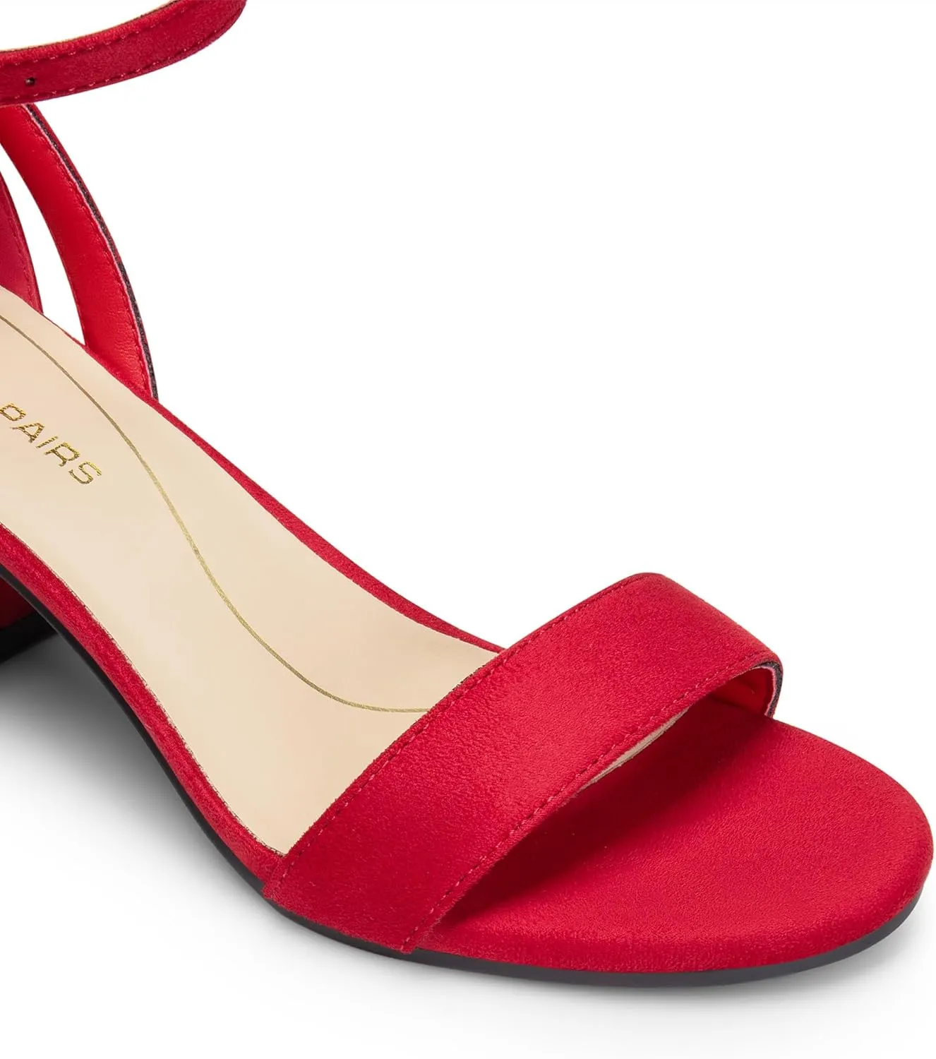 DREAM PAIRS Women's Chunky Low Heels Open Round Toe Ankle Strap Block Heels Party Dress Wedding Sandals