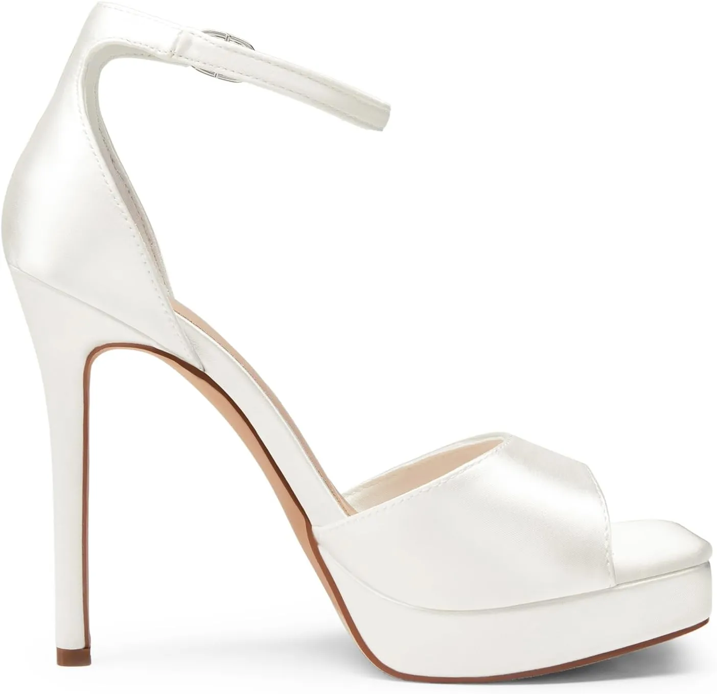 DREAM PAIRS Women's Stiletto High Heels Platform Ankle Strap Square Open Toe Dress Sexy Sandals