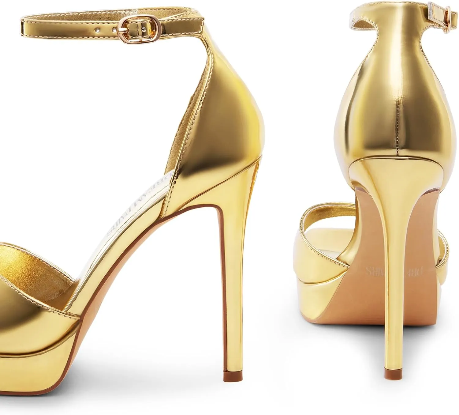 DREAM PAIRS Women's Stiletto High Heels Platform Ankle Strap Square Open Toe Dress Sexy Sandals