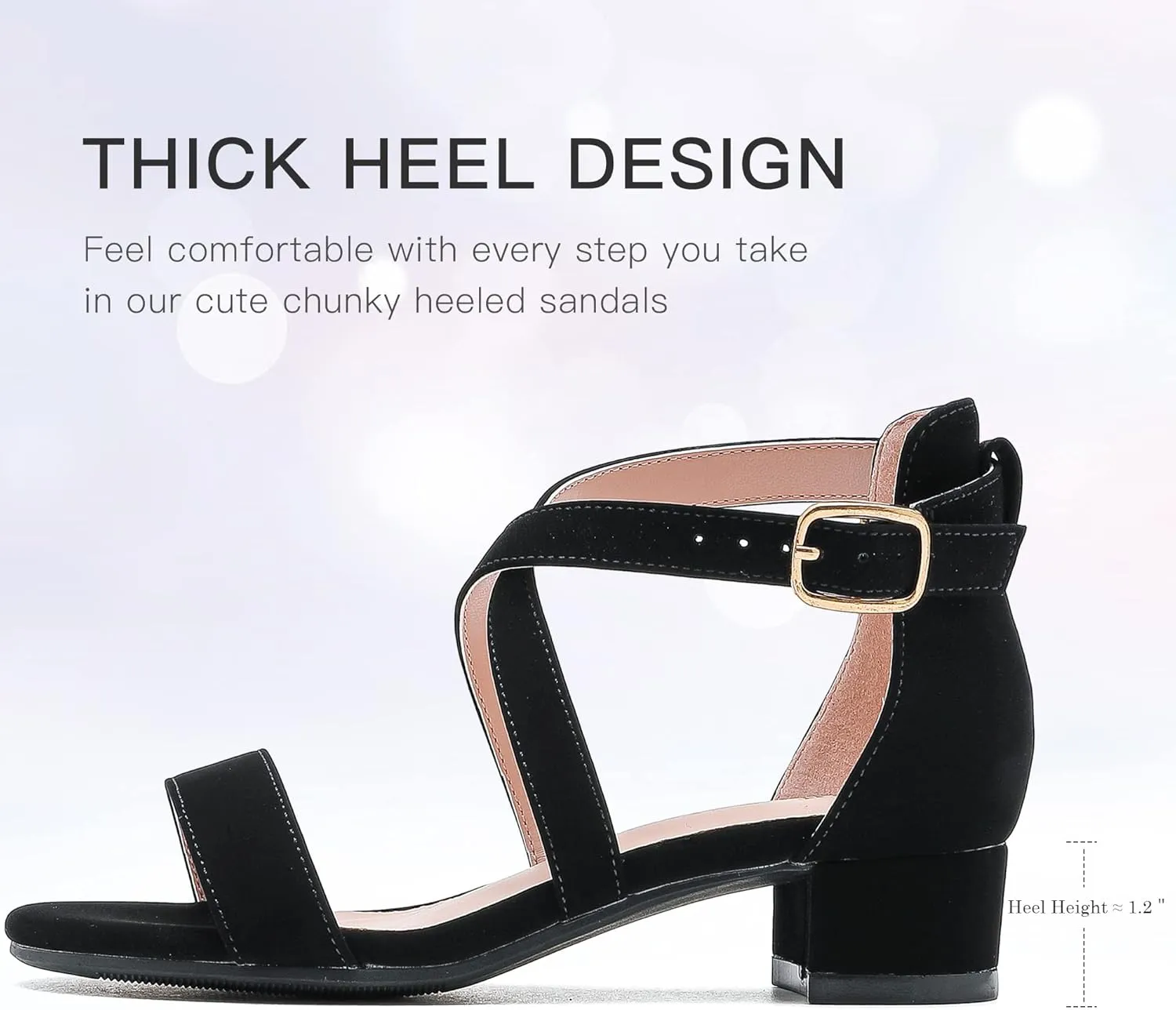 Dufannie Girls Sandals Low Heels Dress Pump Ankle Strap Open Toe Flower Girl Wedding Party for Toddler Little Big Kid