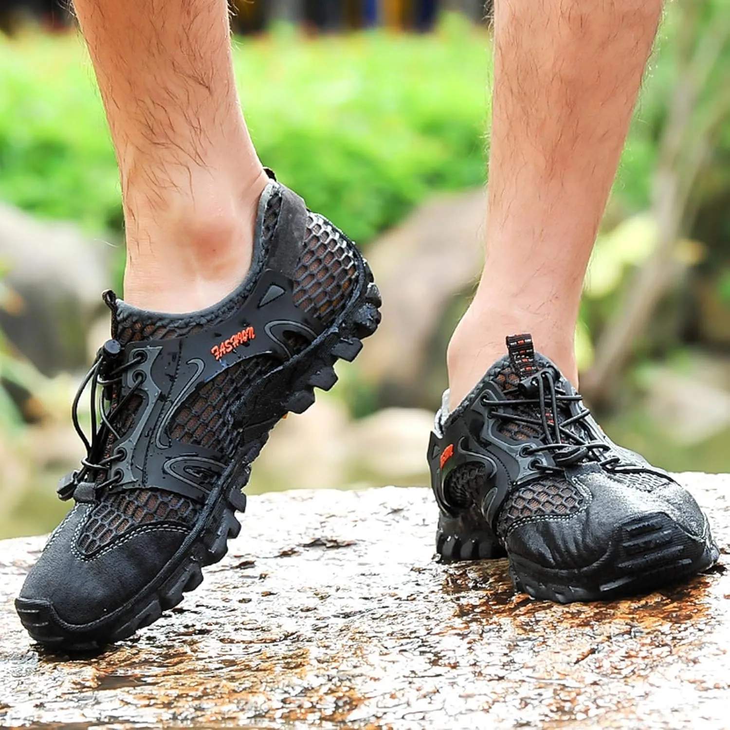 Durable Water Shoes for Women Men Quick Drying, Sports Hiking Barefoot Water Shoes Mesh with Drainage, Beach Exercise Workout Climbing Sneakers