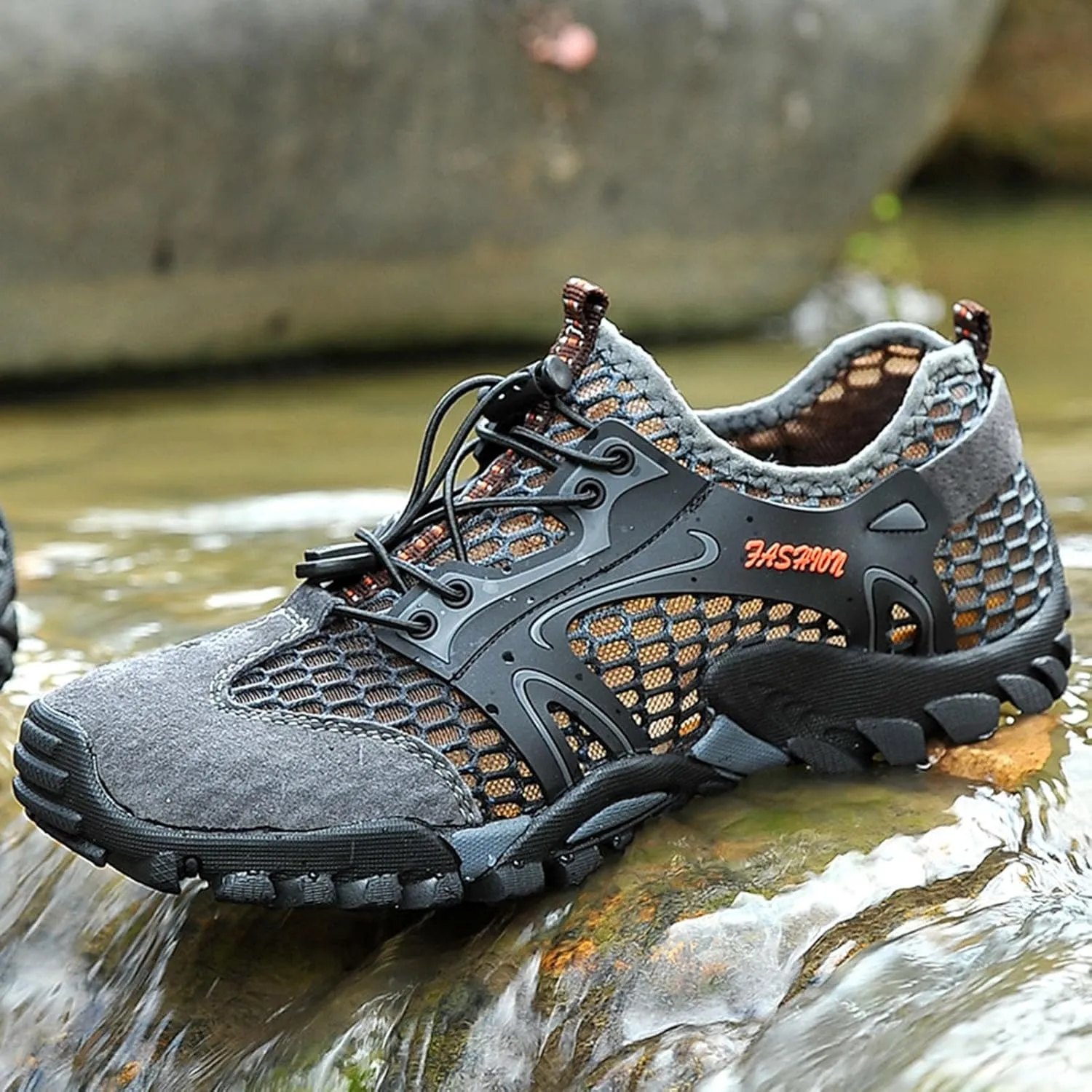 Durable Water Shoes for Women Men Quick Drying, Sports Hiking Barefoot Water Shoes Mesh with Drainage, Beach Exercise Workout Climbing Sneakers