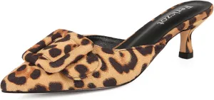 Fericzot Mule Slippers for Women,Slingback Buckle Pumps Pointed Toe Kitten Heels Shoes Slides Backless Dress Sandals
