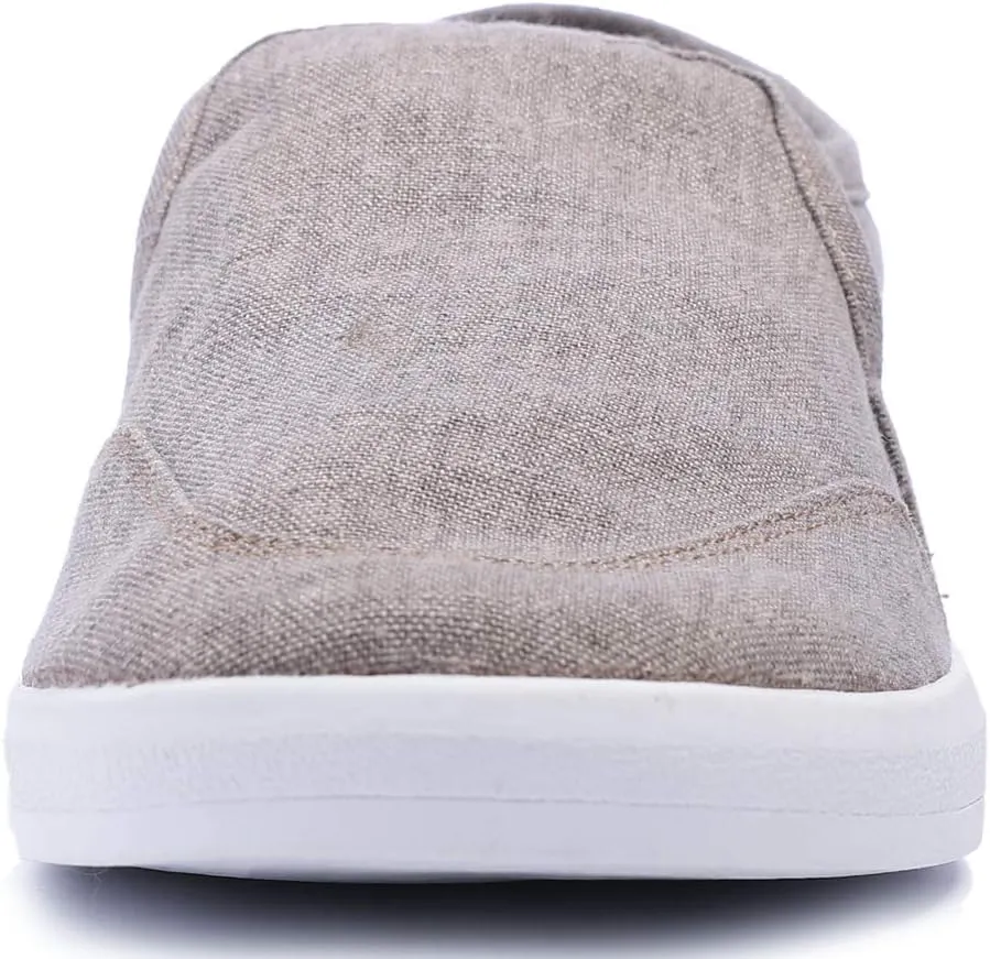 FEVERSOLE Comfort Women's Slip-On Lightweight Walking Shoes Casual Outfits Canvas Breathable Soft Loafers