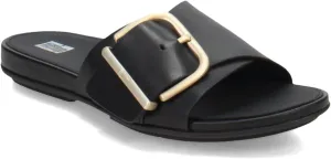 FitFlop Women's Gracie Maxi-Buckle Leather Slides Wedge Sandal
