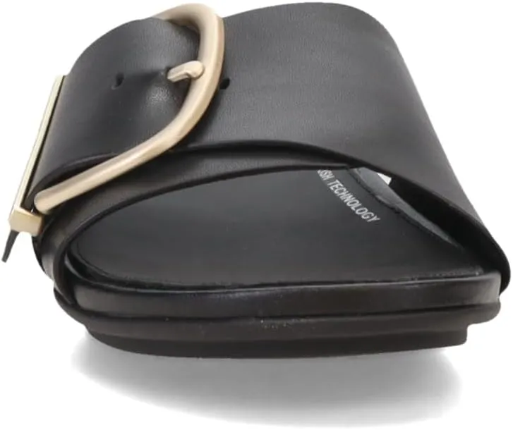 FitFlop Women's Gracie Maxi-Buckle Leather Slides Wedge Sandal
