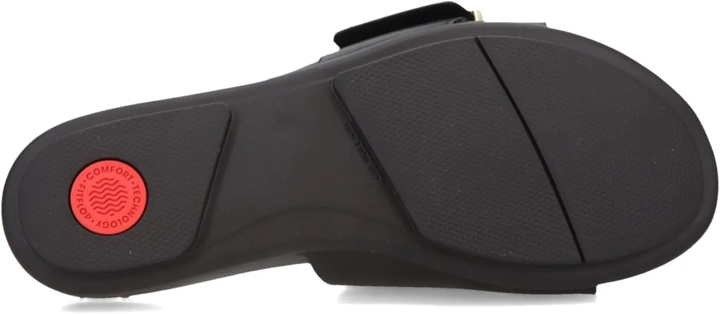 FitFlop Women's Gracie Maxi-Buckle Leather Slides Wedge Sandal