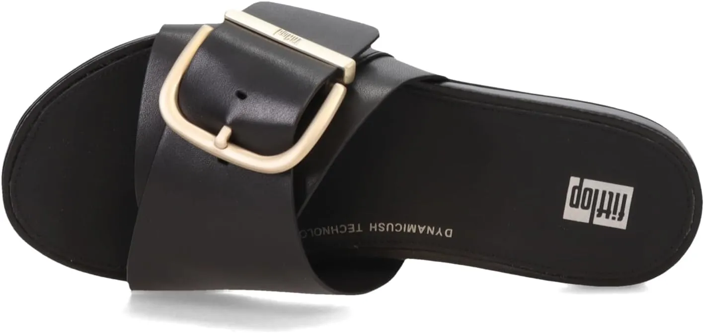 FitFlop Women's Gracie Maxi-Buckle Leather Slides Wedge Sandal