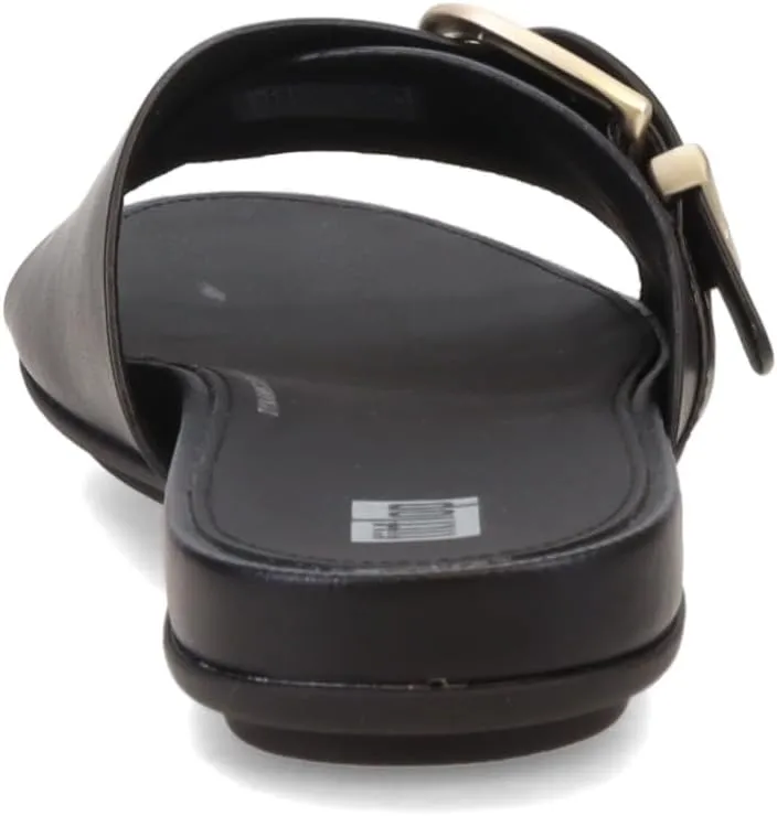 FitFlop Women's Gracie Maxi-Buckle Leather Slides Wedge Sandal