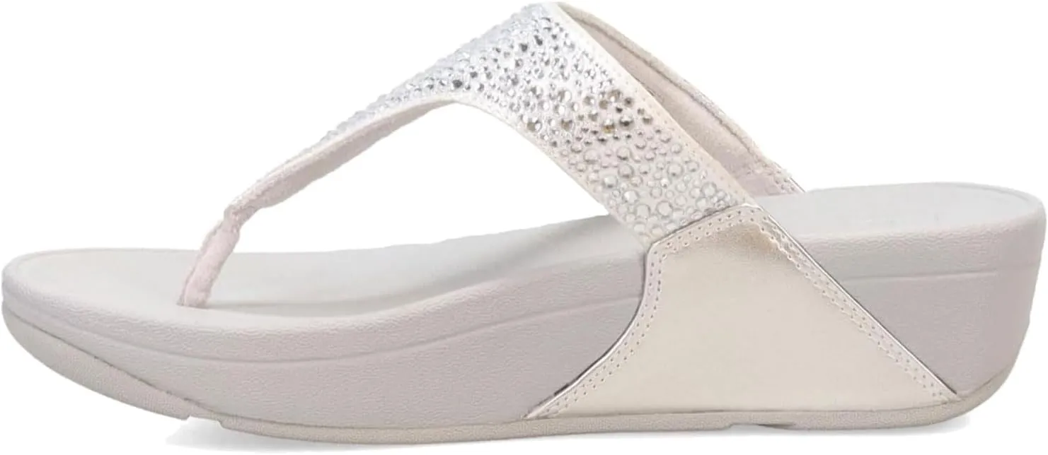 FitFlop Women's Lulu Crystal-Mix Toe-Post Sandals Wedge