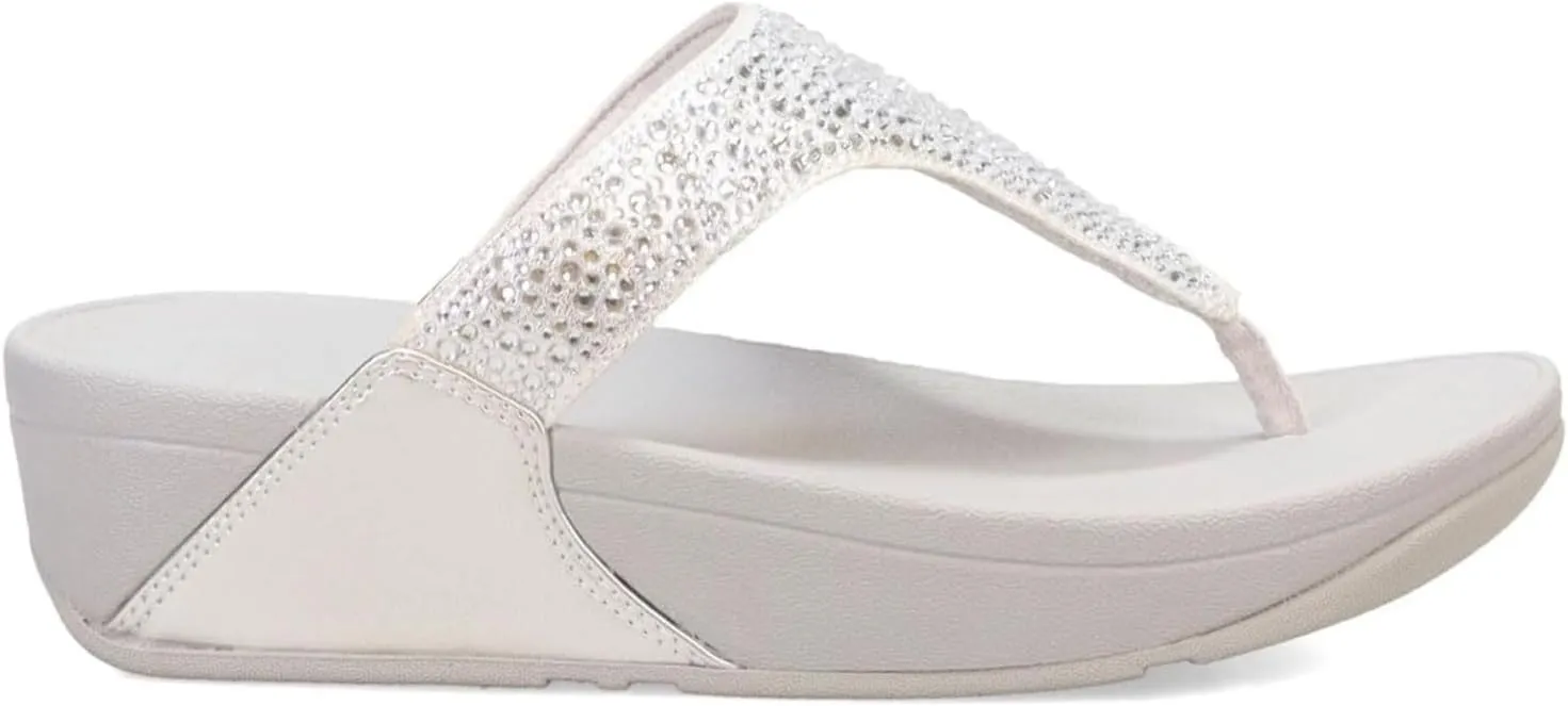 FitFlop Women's Lulu Crystal-Mix Toe-Post Sandals Wedge
