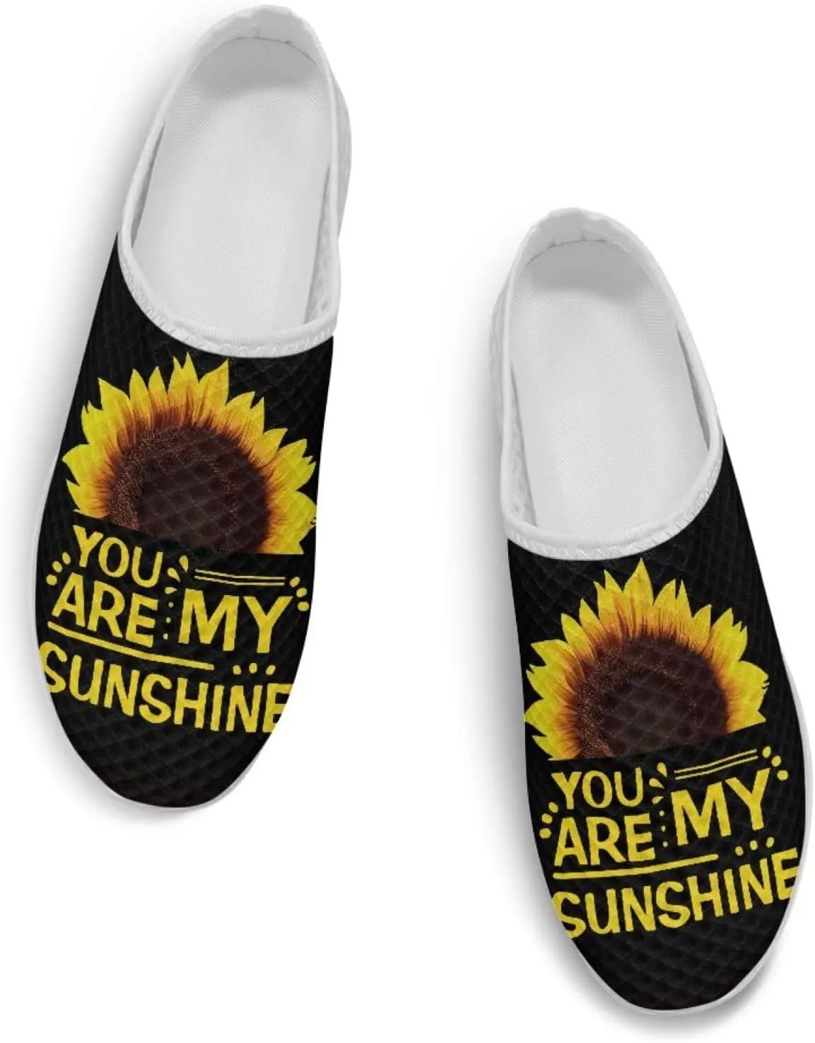 Floral Mule Shoes for Women Slip on Breathable Loafers Low Top Garden Clogs for Travel Vacation Shopping