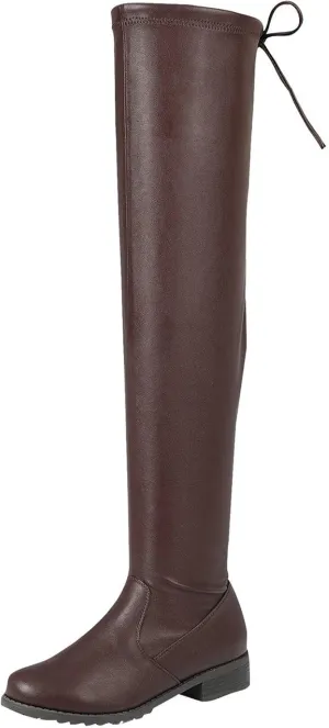Forever Link Jalen-H4 Women's Over The Knee Thigh High Flat Boot