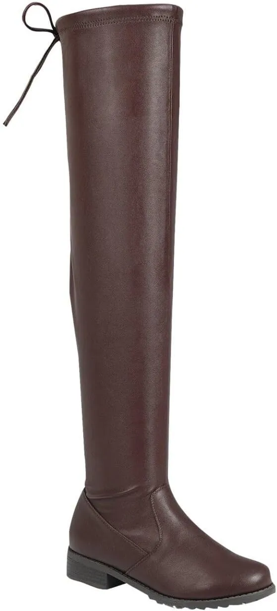 Forever Link Jalen-H4 Women's Over The Knee Thigh High Flat Boot