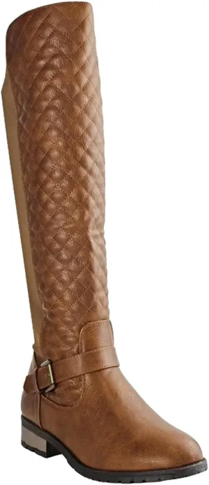 Forever Link Women's Knee High Quilted Riding Fashion Boots