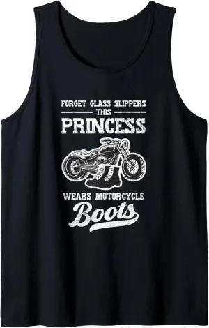 Forget glass slippers this princess wears Motorcycle Boots Tank Top