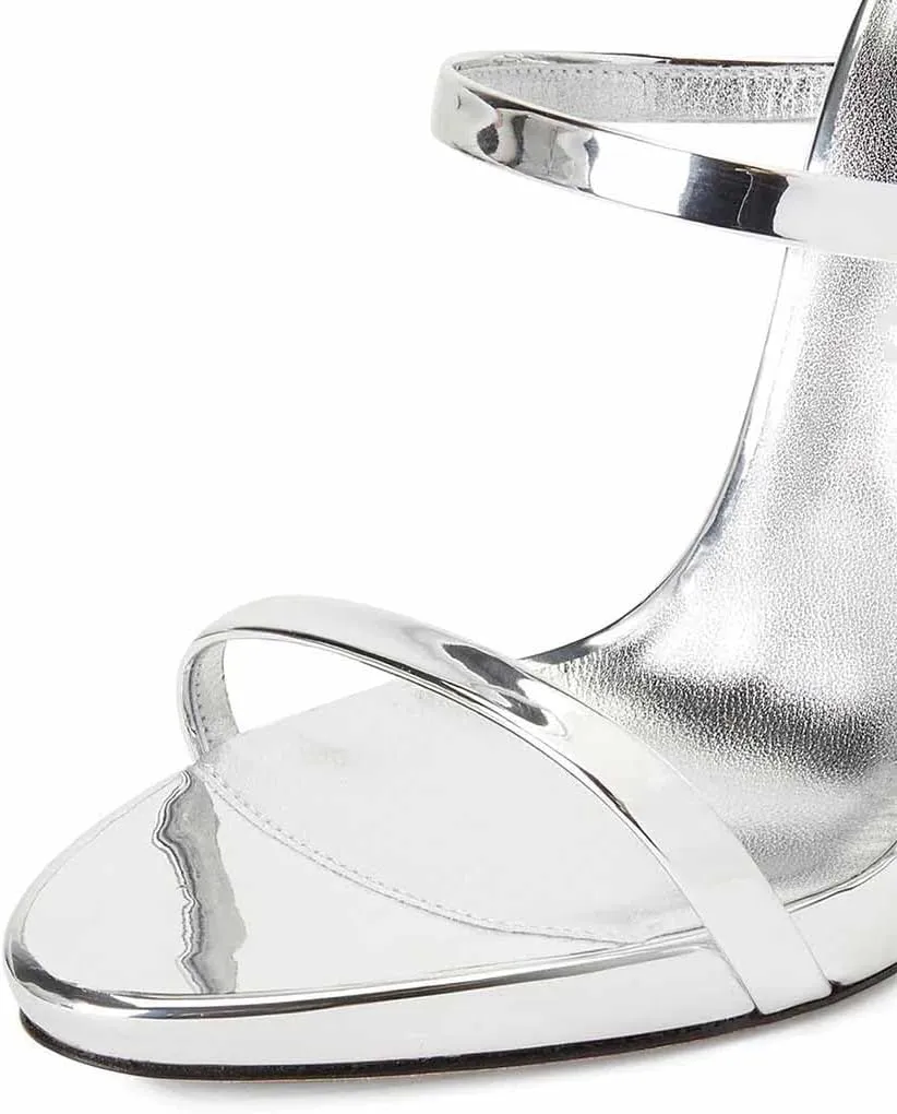 FOWT Women Sexy Open Toe Thin High Heel Two Straps Mules Slip on Slingback Party Prom Evening Dance Shoes Size 4-16 US