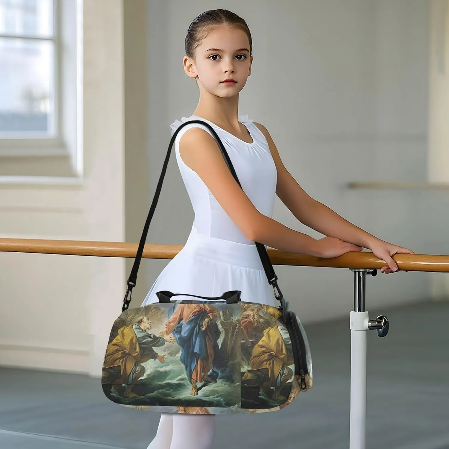 Francois Boucher Saint Peter Painting Girls Duffle Bags for Travel Toddler Weekender Bags Kids Gym Duffle Boys Carry on Duffel Bag