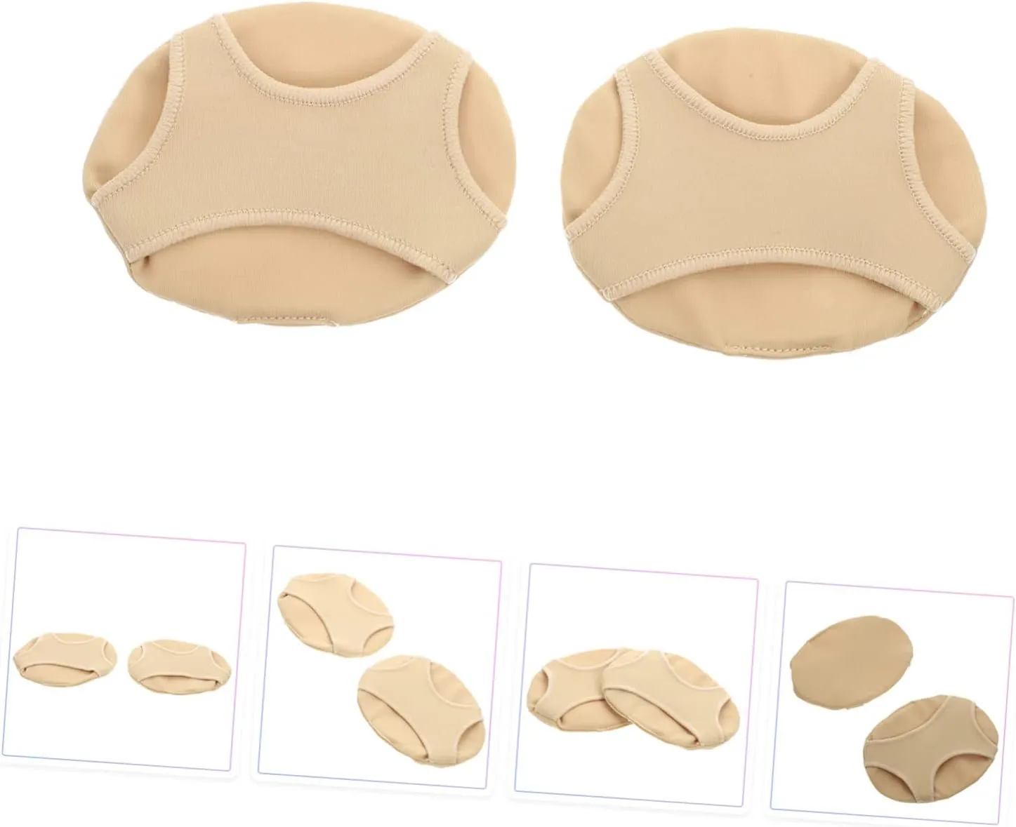 FRCOLOR Foot Insoles for Heeled Shoes Women's Men's Front Foot Pads Half-Size Non-Slip and Sturdy