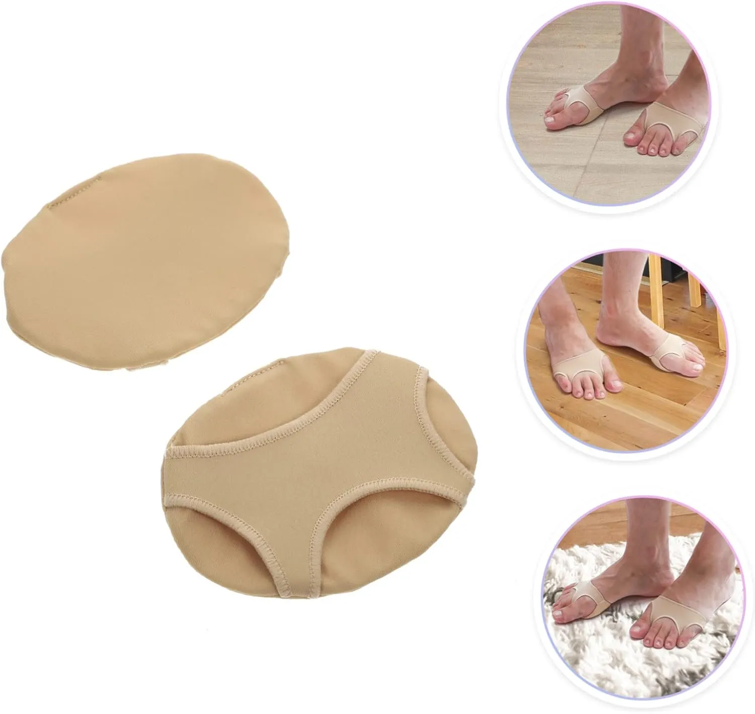 FRCOLOR Foot Insoles for Heeled Shoes Women's Men's Front Foot Pads Half-Size Non-Slip and Sturdy