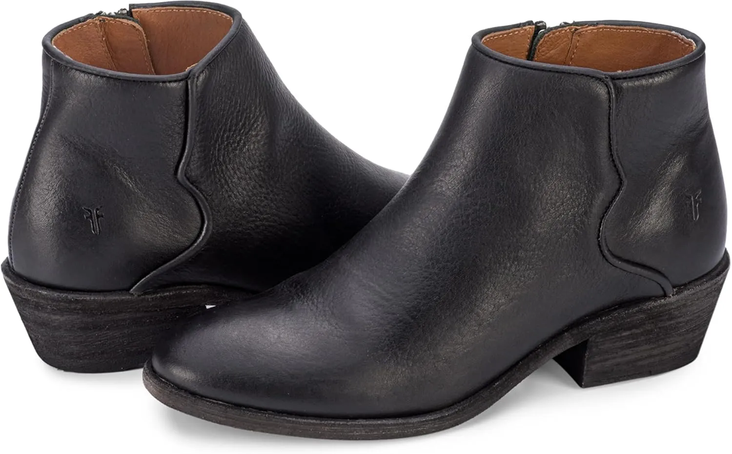 Frye Carson Piping Booties for Women Made from Soft Full-Grain Leather with Signature Western-Inspired Piping Detail and Supple Leather Lining – 4” Shaft Height