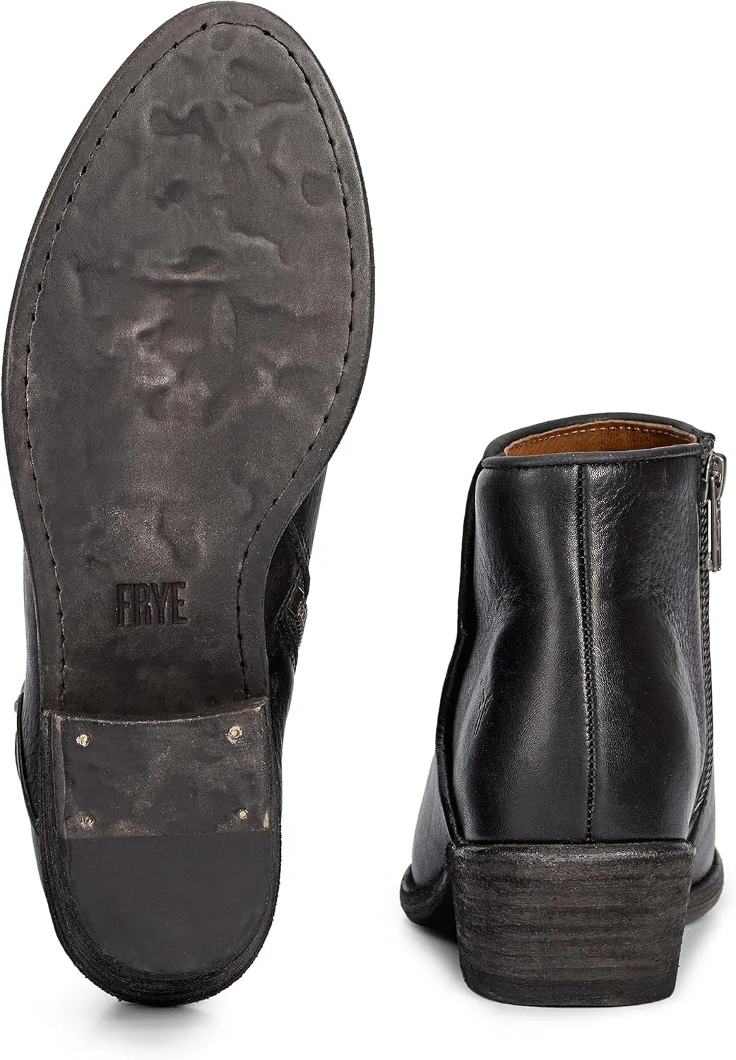Frye Carson Piping Booties for Women Made from Soft Full-Grain Leather with Signature Western-Inspired Piping Detail and Supple Leather Lining – 4” Shaft Height