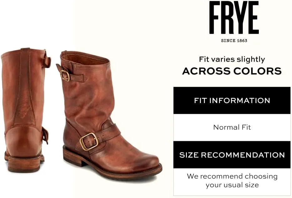 Frye Veronica Short Boots for Women Made from Full-Grain Leather with Antique Metal Hardware, Goodyear Welt Construction, and Rubber Lug Soles – 6 ¾” Shaft Height