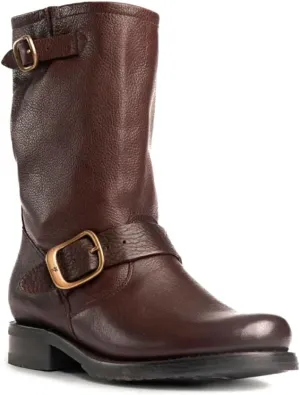 Frye Veronica Short Boots for Women Made from Full-Grain Leather with Antique Metal Hardware, Goodyear Welt Construction, and Rubber Lug Soles – 6 ¾” Shaft Height