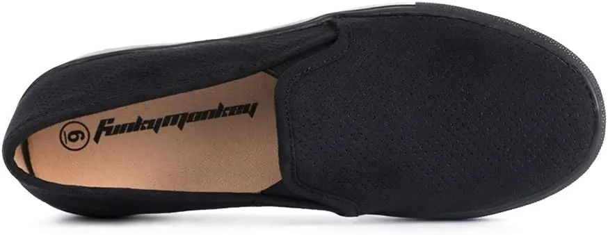 FUNKYMONKEY Women's Loafers Comfort Walking & Driving Slip-on Fashion Sneaker