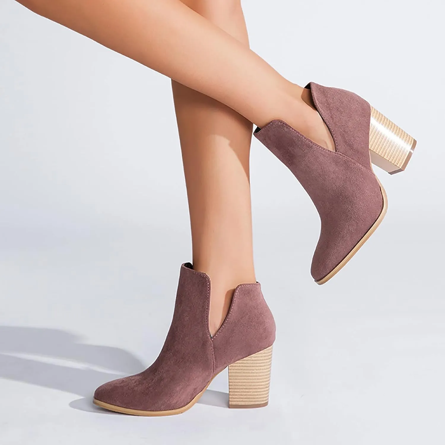 Gibobby Cowboy Boots for Women Square Toe Women Cowgirl Boots Ladies Retro Ankle Boots Embroidered Western Short Boots 52