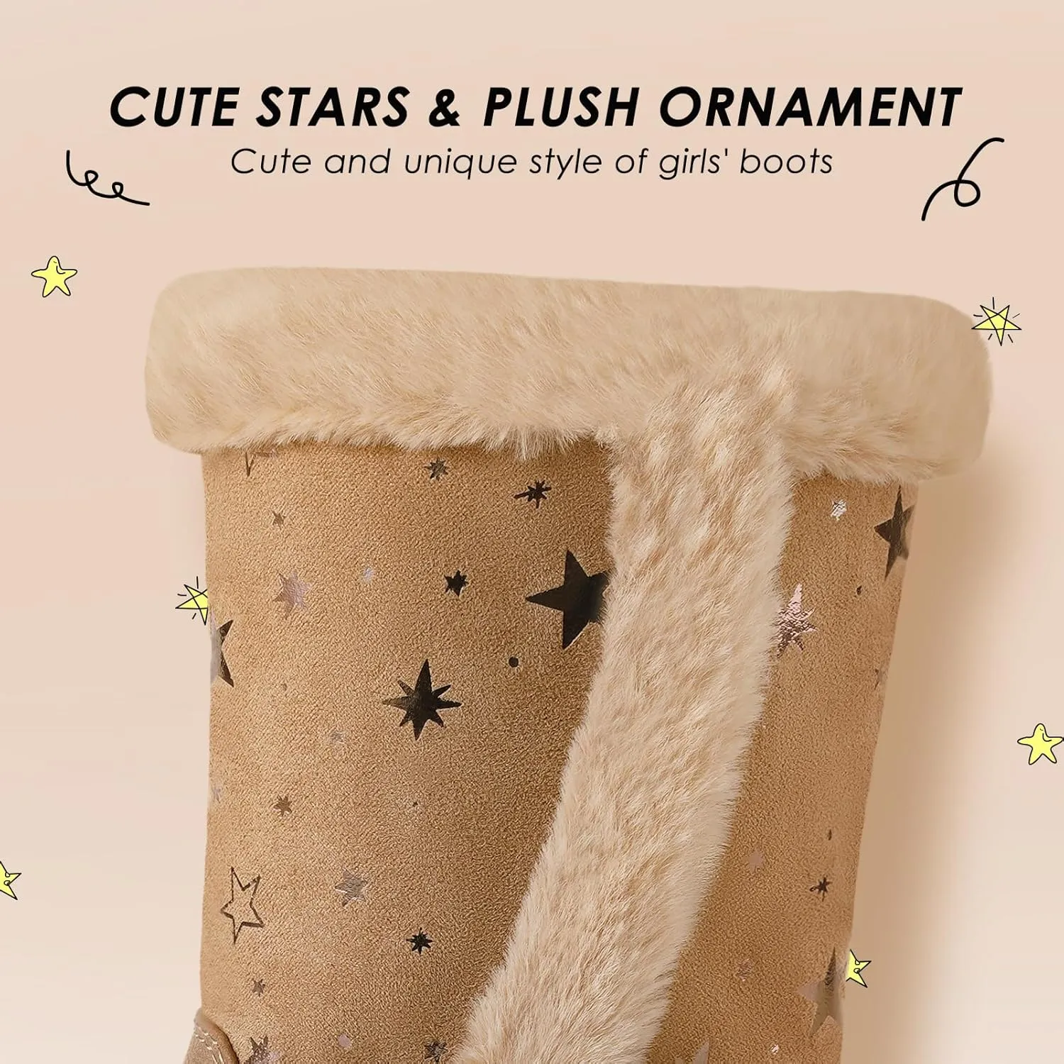 Girls Winter Boots Kids Cowgirl Boots Girl Combat Knee High Boot Girls Dress Shoes