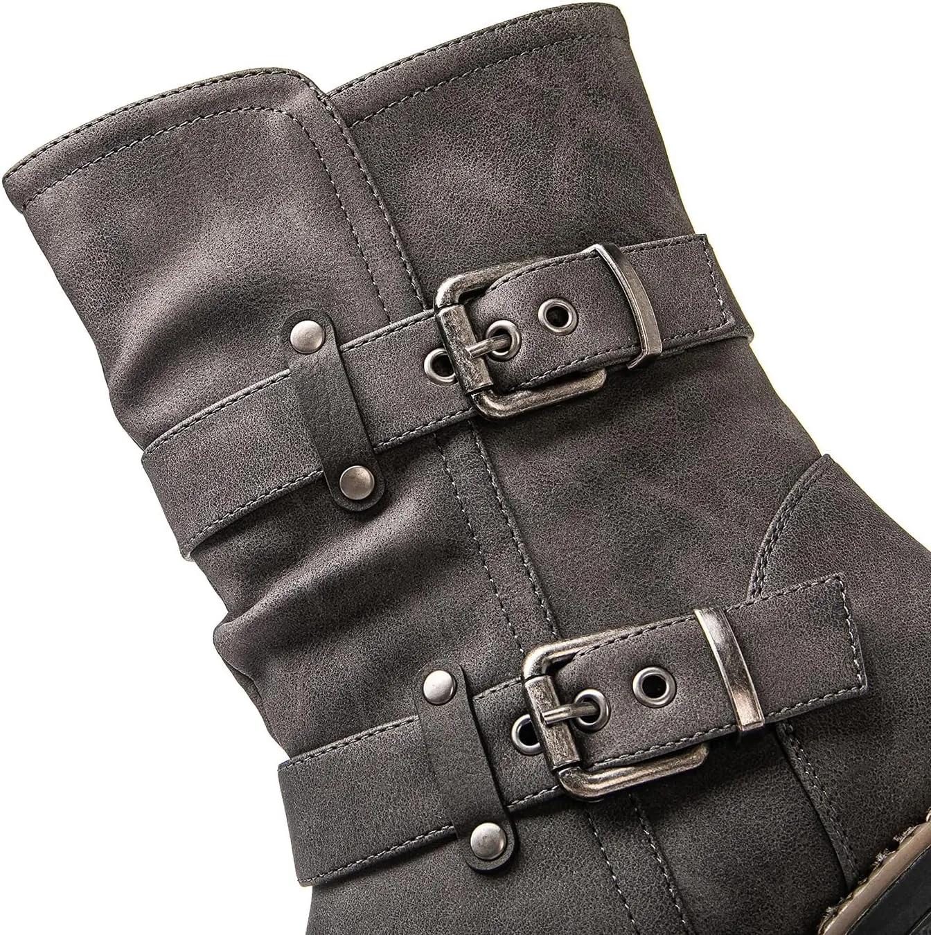 GLOBALWIN Fashion Ankle Boots For Women Women's Biker Boots Low Heel Motorcycle Boots