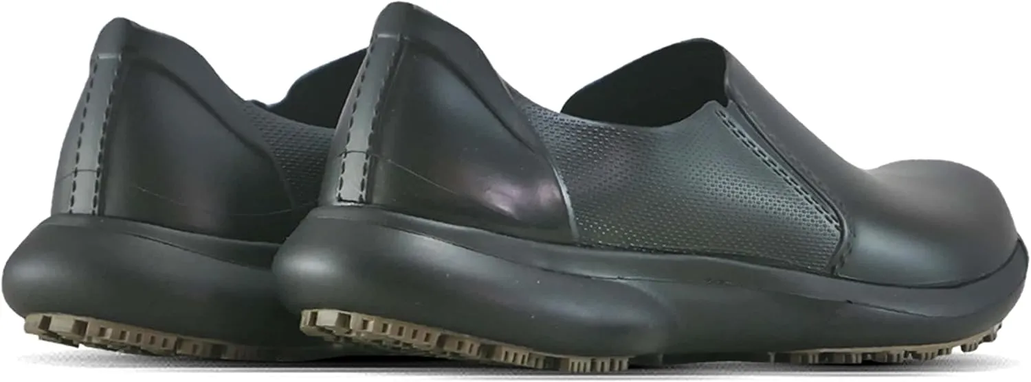 GRIP&COMFY Waterproof Shoes for Women - Slip on - Comfortable Non Slip Walking Rain Shoes - Soft Thermoplastic Rubber Sneakers - Garden Nurses Chefs All Weather Lightweight