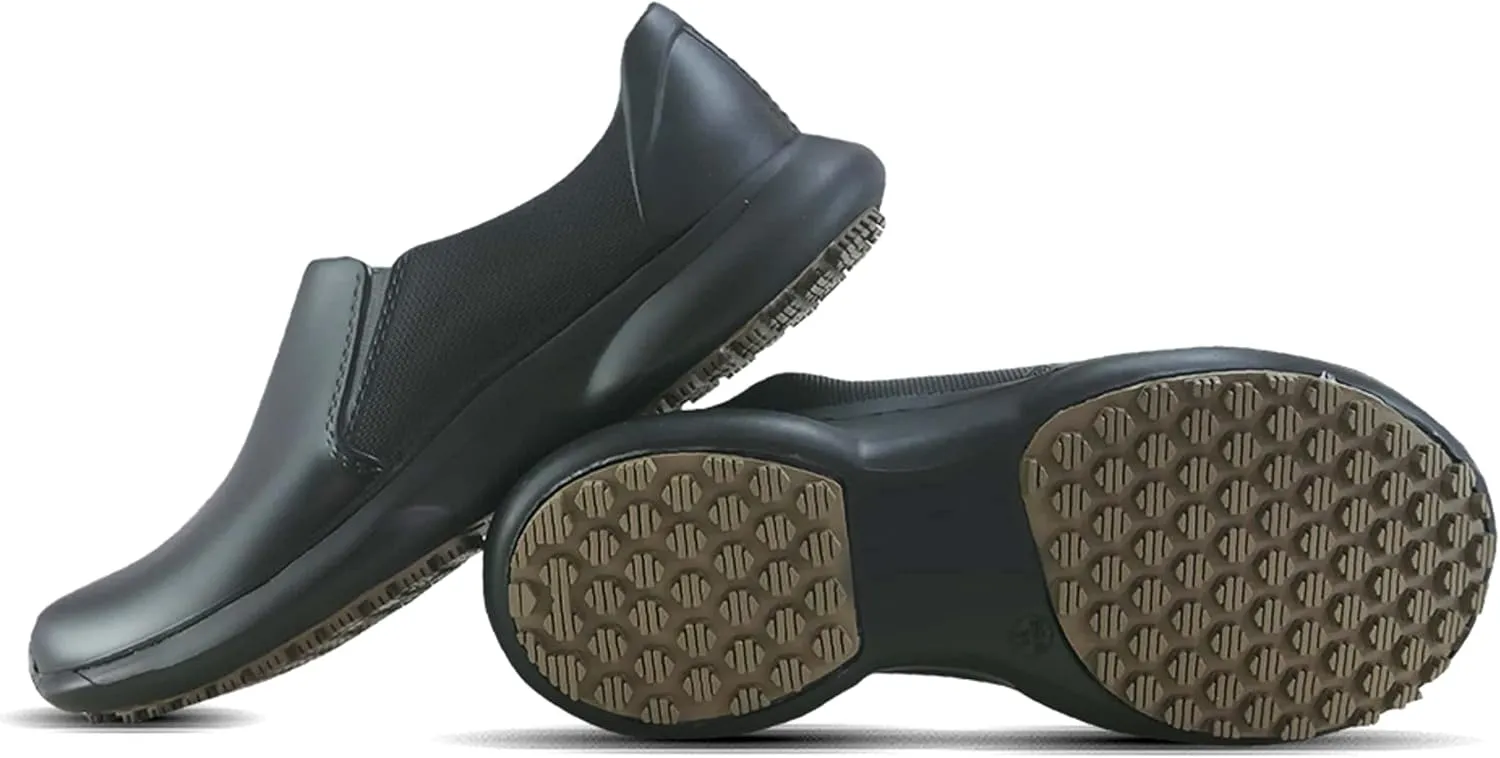GRIP&COMFY Waterproof Shoes for Women - Slip on - Comfortable Non Slip Walking Rain Shoes - Soft Thermoplastic Rubber Sneakers - Garden Nurses Chefs All Weather Lightweight