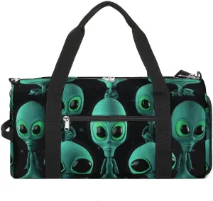 Gym Bag for Men Travel Duffle Bag Aliens Tote Bag Weekender Duffel Bag Weekender Bag for Sports