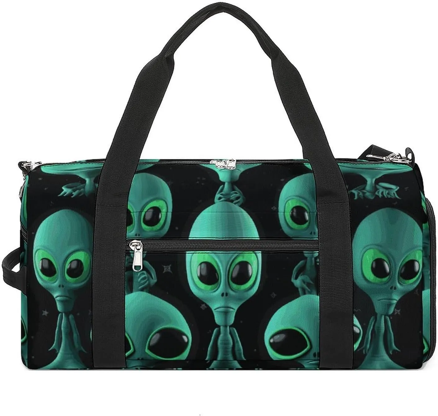 Gym Bag for Men Travel Duffle Bag Aliens Tote Bag Weekender Duffel Bag Weekender Bag for Sports