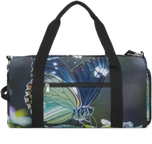 Gym Bag for Men Travel Duffle Bag Butterfly Open Wings Tote Bag Weekender Duffel Bag Weekender Bag for Sports