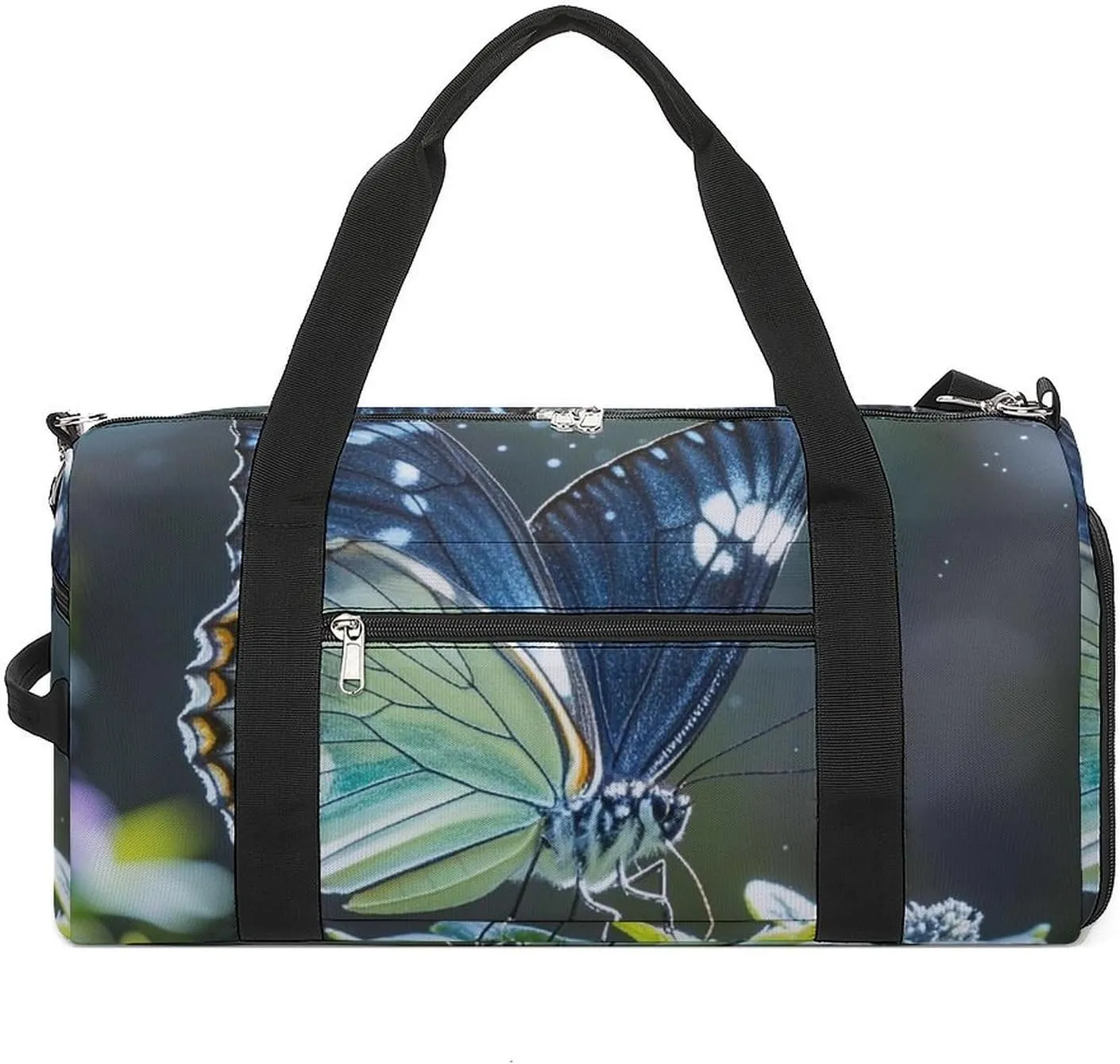 Gym Bag for Men Travel Duffle Bag Butterfly Open Wings Tote Bag Weekender Duffel Bag Weekender Bag for Sports