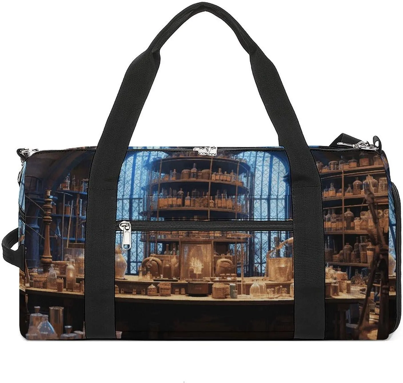 Gym Bag for Men Women Travel Duffle Bag Chemistry Laboratory Carry On Weekender Bag with Shoe Compartment