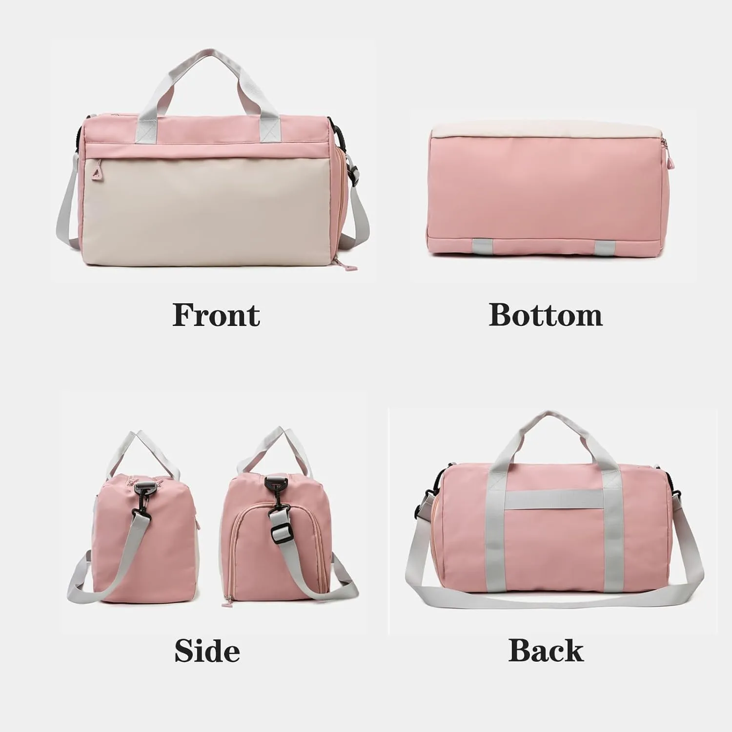 Gym Bag for Women,Duffle Bag for Travel,40L Carry On Weekender Bags with Shoe Compartment,Sports Bags for Yoga & Dance with Wet Pocket