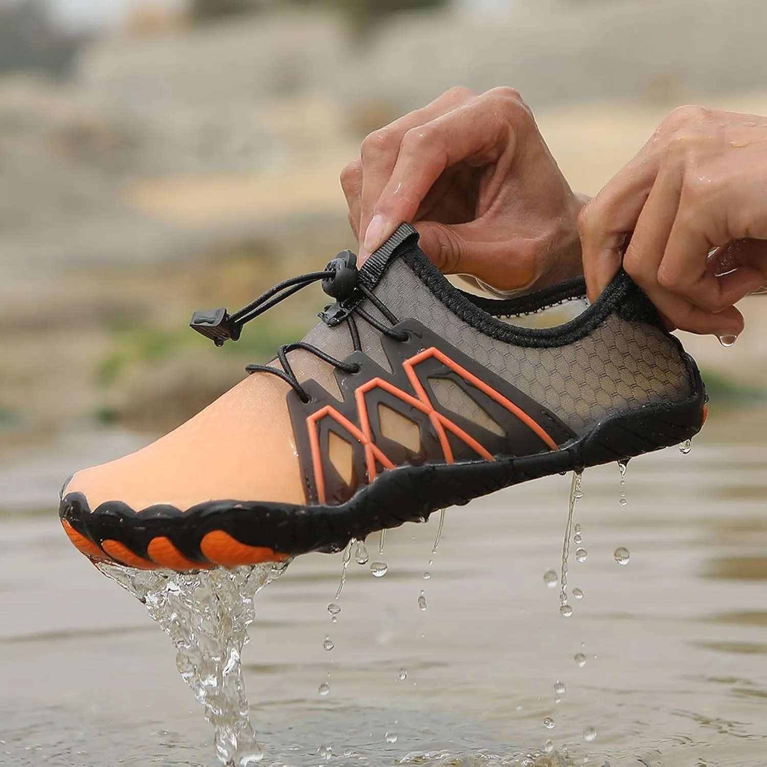 Hike Winter Footwear Barefoot Boots Mens Womens Waterproof & Non-Slip Barefoot Shoes Trail Running Quick Dry Outdoor Shoes Lightweight Athletic Sneakers
