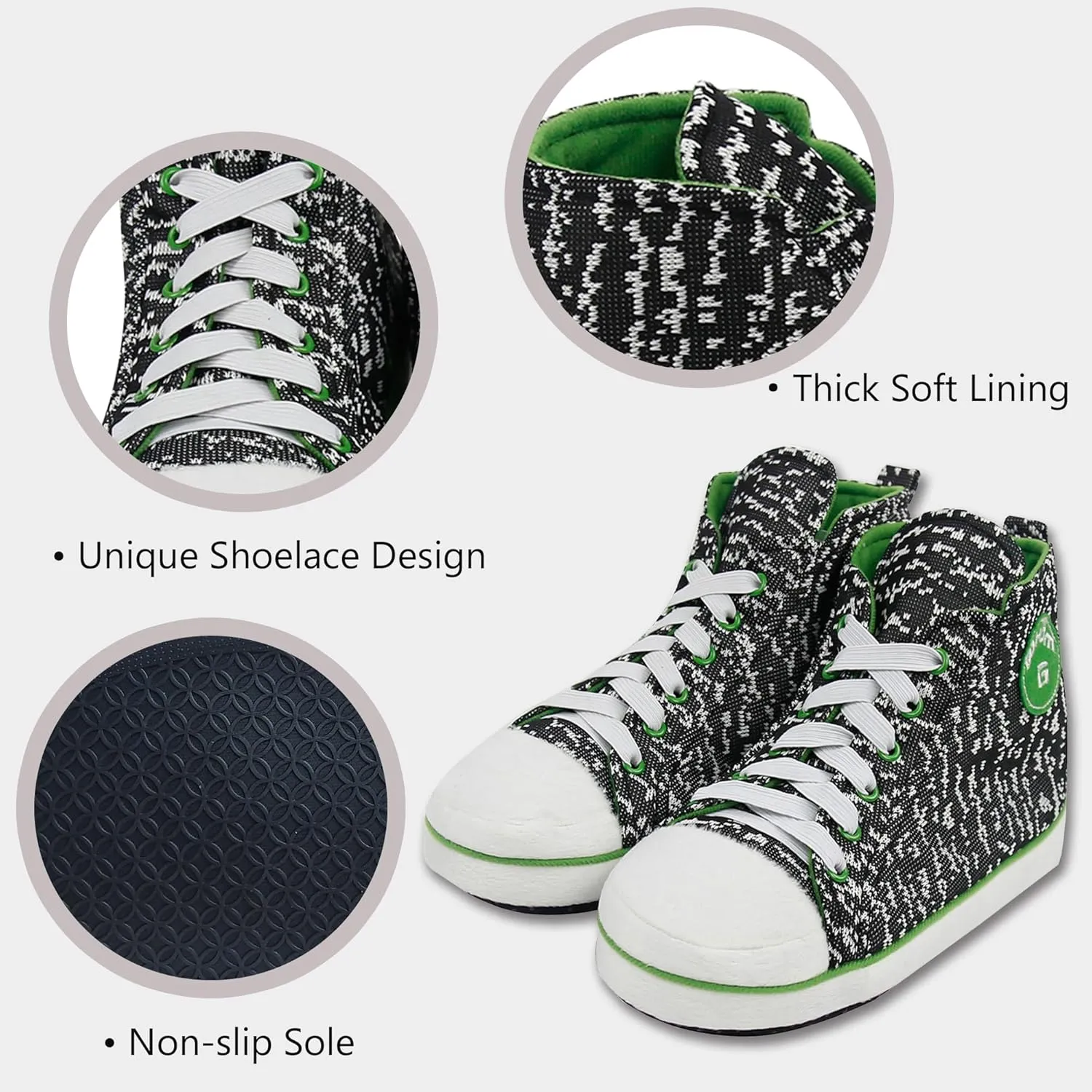 Home Slipper Men's Indoor House Sneakers Slippers, Fun Non-Slip Fashion Boots